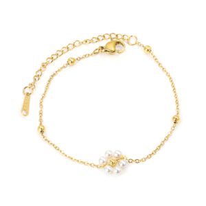 Flower White Pearl Bracelet